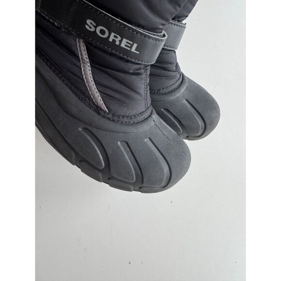 SOREL Flurry Black Winter Waterproof Lug Sole Winter Snow Boots, Size 6 - Picture 3 of 12
